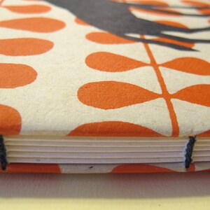 Giraffe Handmade Book: Orange and Black Coptic Notebook Journal image 2