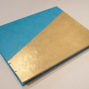 Instax Photo Album Guest Book Large Jewel Tone Turquoise and Metallic Gold Leaf Glam Photo Booth