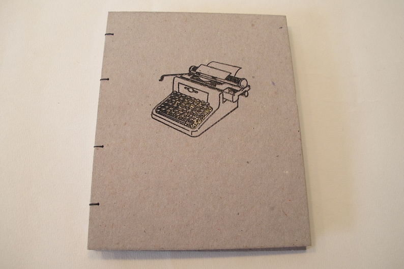 Typewriter Handmade Journal Notebook Hardbound Coptic Small Book Etsy