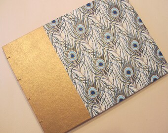 Metallici e Instax Guest Book grande blu pavone oro romantico matrimonio foto Album Photo Booth