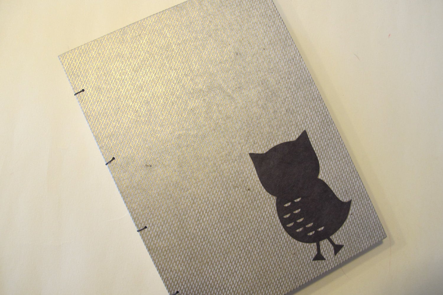 Owl Handmade Journal Notebook: Gold and Brown Coptic Hardbound Book