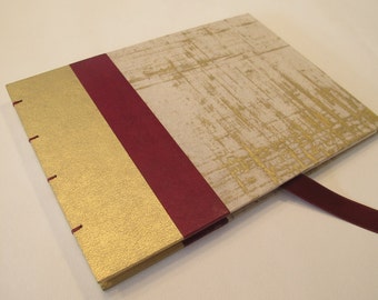 Small Gold, Burgundy, and Cream Modern Wedding Guest Book Instax Photo Album