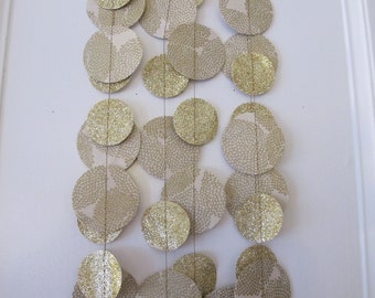 Gold Paper and Glitter Garland: Wedding or Christmas Garland