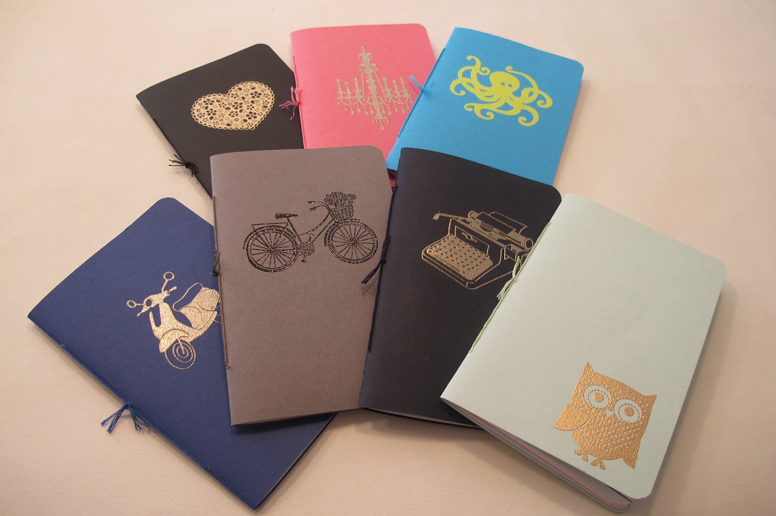Set of Two Assorted Pocket Notebooks Mix and Match Embossed Etsy
