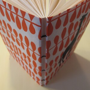 Giraffe Handmade Book: Orange and Black Coptic Notebook Journal image 3