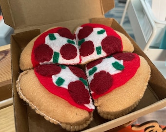 Felt Pizza Slices – Handmade Pretend Play Food, 4 Piece Set