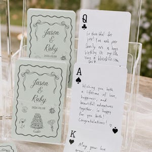 Custom Playing Cards, Wedding Guest Book Alternative, Blank Playing Cards, 52 Reasons Why I Love You