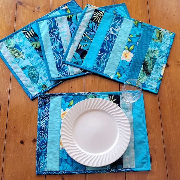Quilted Placemats Set of 4 Etsy