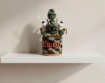 Tactical Grenade Crochet Pattern PDF | Gamer Desk Decor Amigurumi | Display Collectible