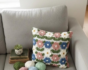 Floral Granny Square Bag Crochet Pattern • Retro Flower Tote (PDF)