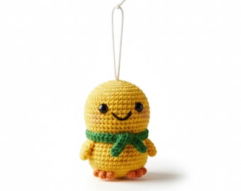 Crochet Chick Hanging Ornament Pattern PDF | Cute Baby Chick with Scarf | Beginner Amigurumi Decor