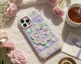 Floral Crochet Phone Case Pattern | Pastel Garden Smartphone  (PDF Pattern)