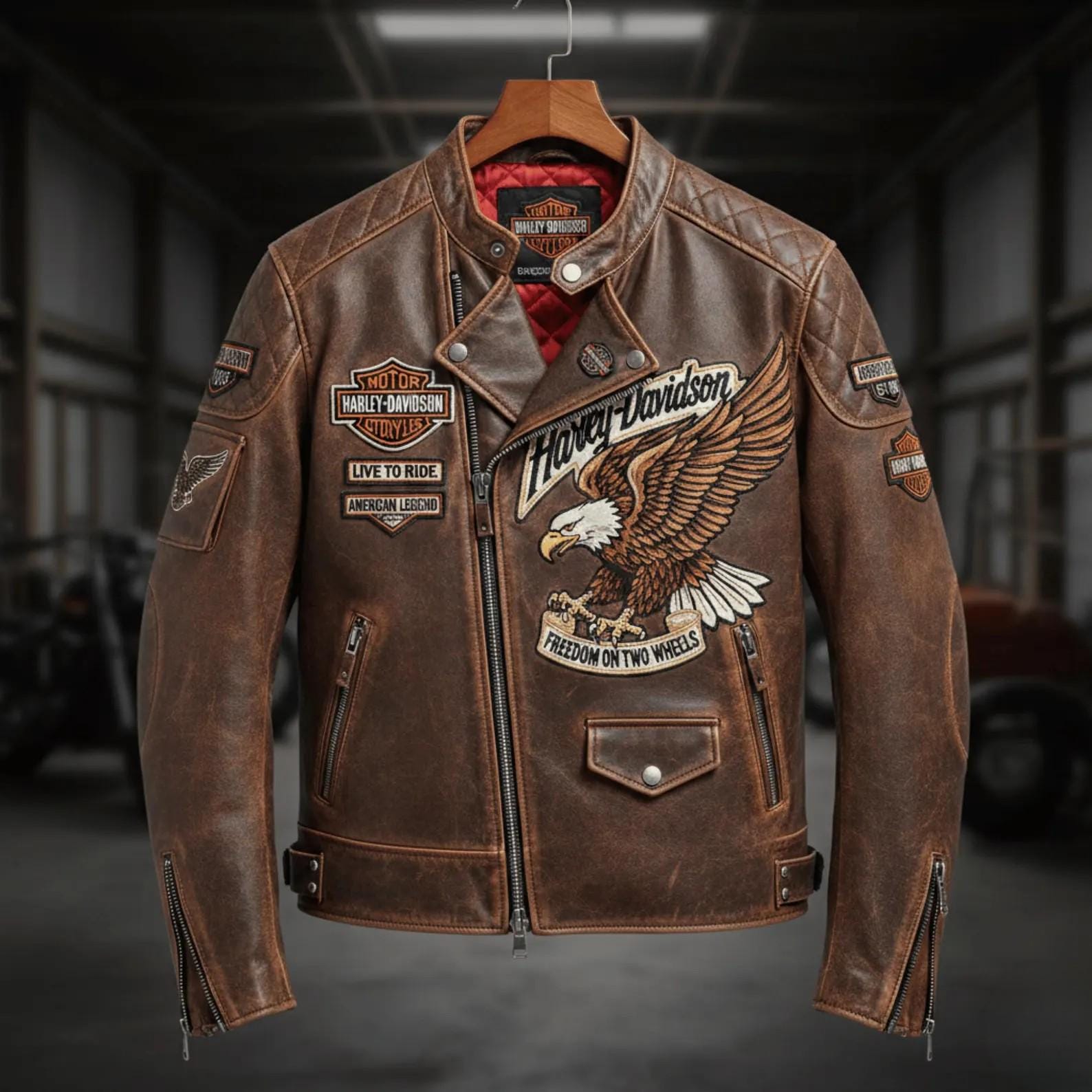 Vintage Harley Davidson Leather Jackets - Etsy