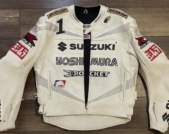 Arai Suzuki Yoshimura Rocket Motorcycle Racing Jacket — Black/red