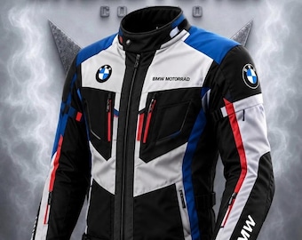Jaqueta de motociclismo BMW Motorrad Touring e Adventure para homens, com proteção CE. Ideal para motociclistas e perfeito para viagens e aventuras. Ótima opção de presente para quem ama motocicletas.