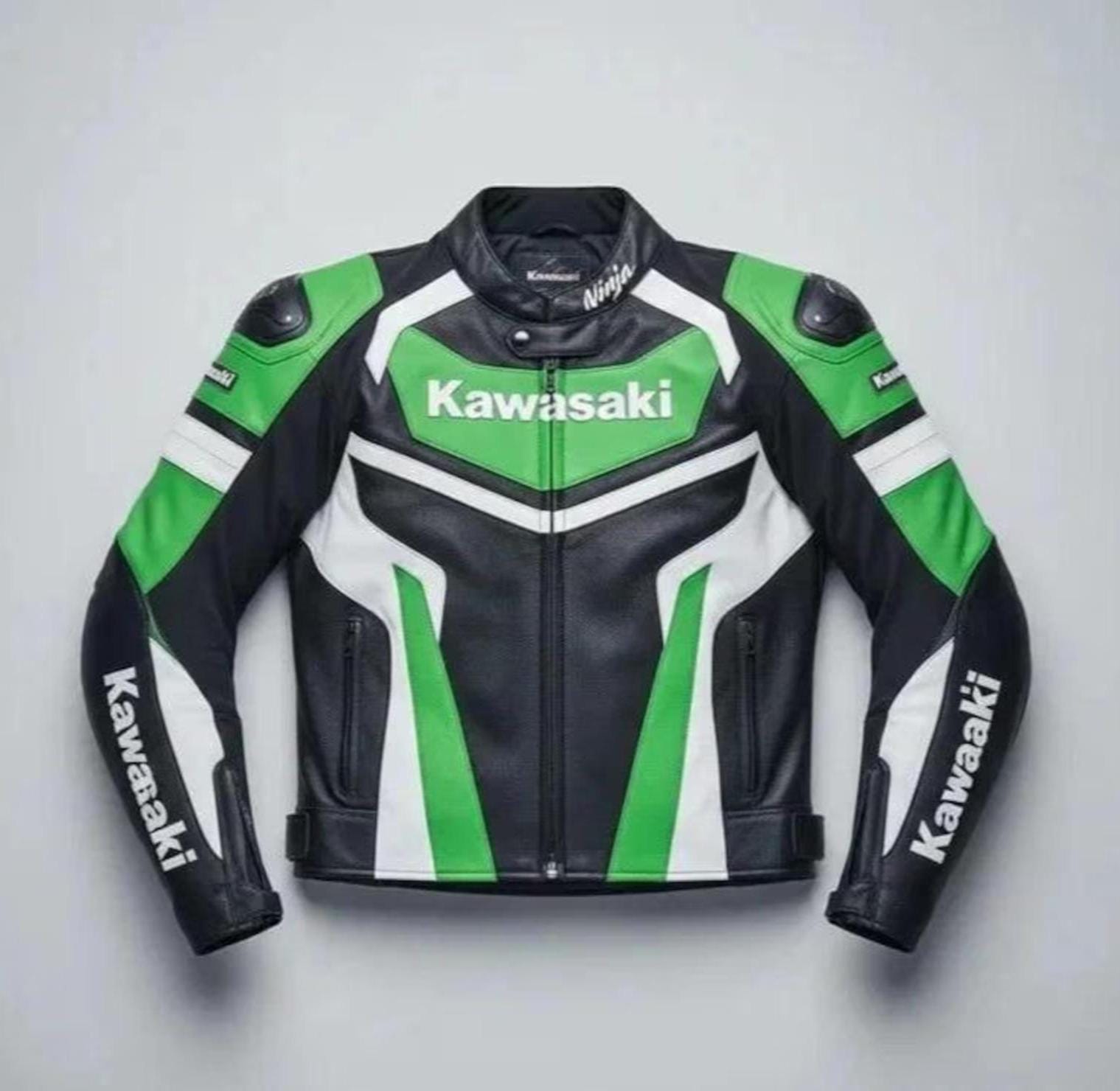 Kawasaki green leather jacket - Etsy 日本