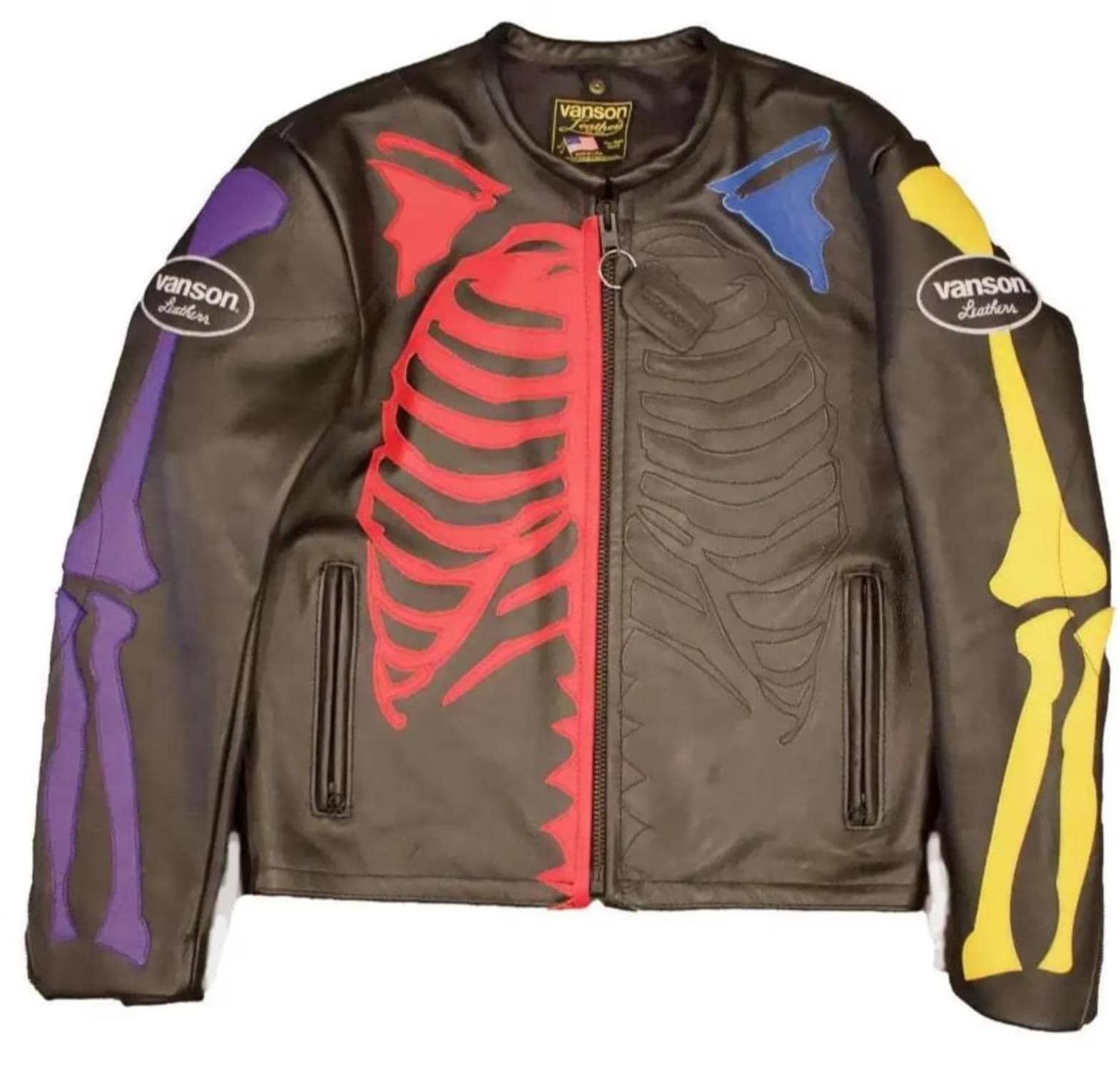 Vanson Leathers スケルトンパーカー レッド　Lサイズ Vanson Skeleton Leather Jacket Red - Etsy