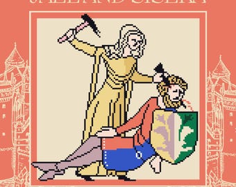 Jael and Sisera Medieval Art Crochet Tapestry PDF Pattern