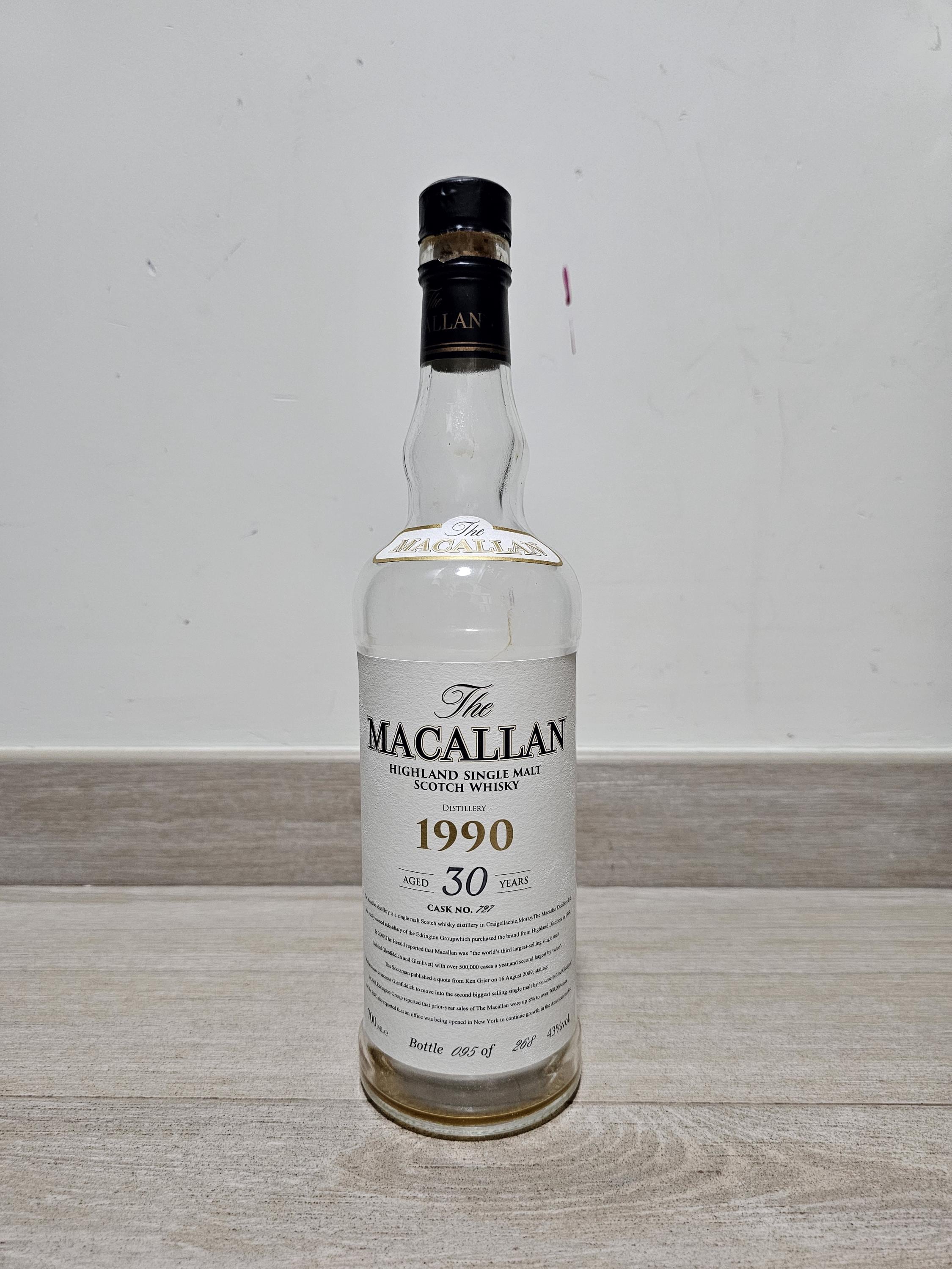Macallan 30 Year Old Empty Bottle With Original Box｜authentic