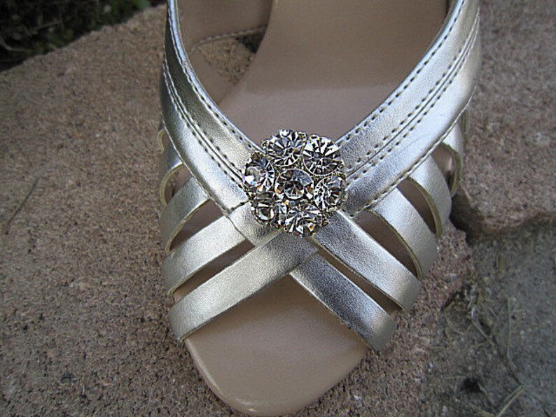 Bridal Rhinestone Shoe Clips Wedding Shoe Accessory PAMELA Etsy
