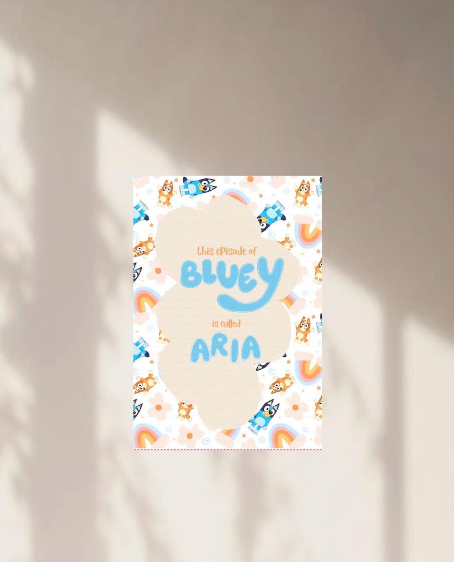 Bluey Welcomesign Instant Download - Bluey Welcome Sign, Heelers, Rainbow - Etsy