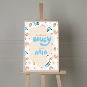 Bluey Welcomesign Instant Download - Bluey Welcome Sign - Etsy