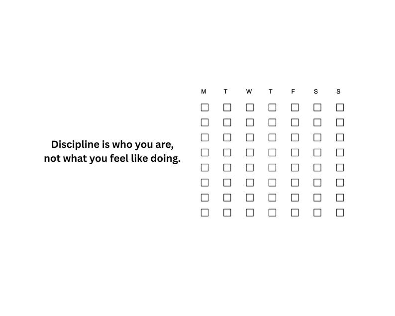 Weekly Identity Evidence Tracker | Discipline System | Become the ...