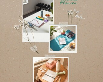 Monitor aktywności fizycznej do druku | Dziennik treningowy | Tygodniowy planer fitness | Minimalistyczne dobre samopoczucie | Pobierz cyfrowo