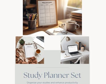 Study Planner Printable | Assignment Tracker | Student Homework Planner | Digital Download