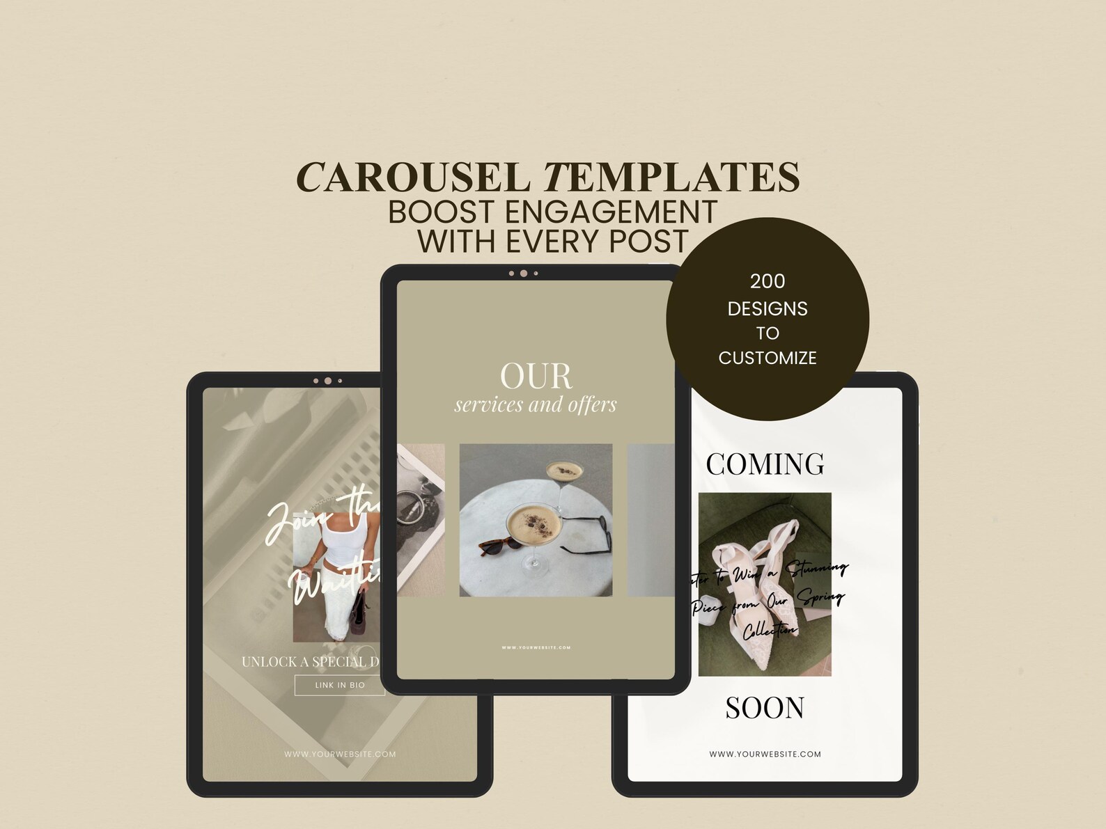 Instagram Carousel Templates for Coaches & Freelancers. 200 Canva ...