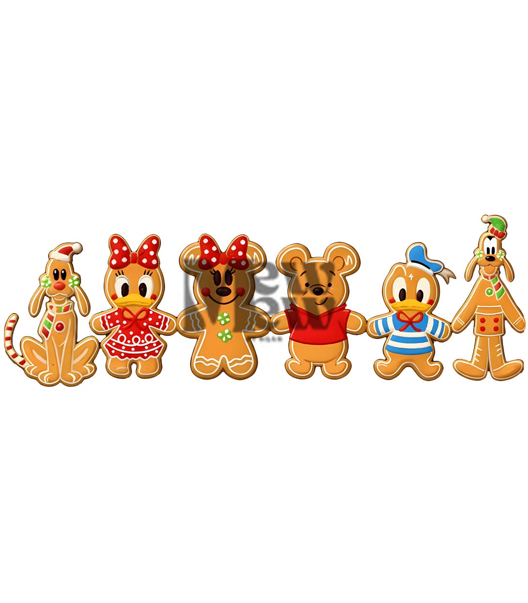 Gingerbread Characters PNG Bundle, Christmas Cookie Cartoon Set ...