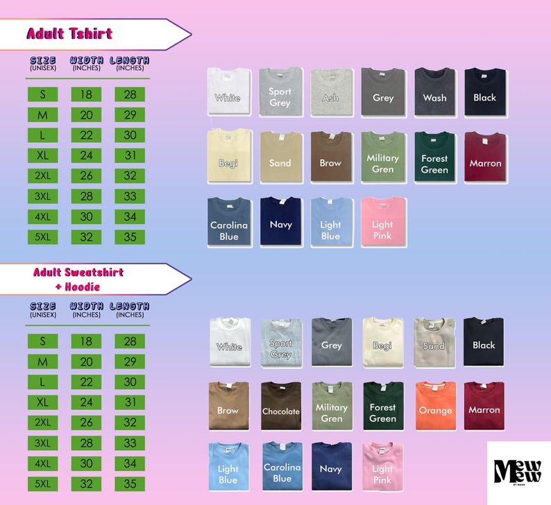 The image is a collection of t-shirt designs in various colors and sizes, including adult t-shirts and sweatshirts.