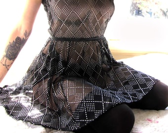 Sheer Black Dress for Women, Lingerie Dresses, See Through Party Outfit, Women's Clothing