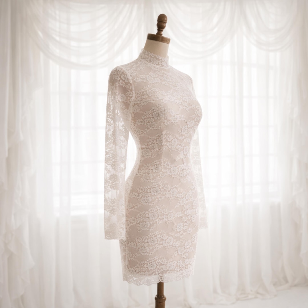 White See Through Dress, Sheer Clothing for Women, Lace Dresses Best  Christmas Gift - Etsy