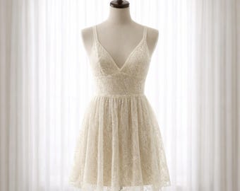 Sheer Lace Skater Dress Cover Up, Romantic Birthday Party Dress, Size Inclusive Gift for Friend
