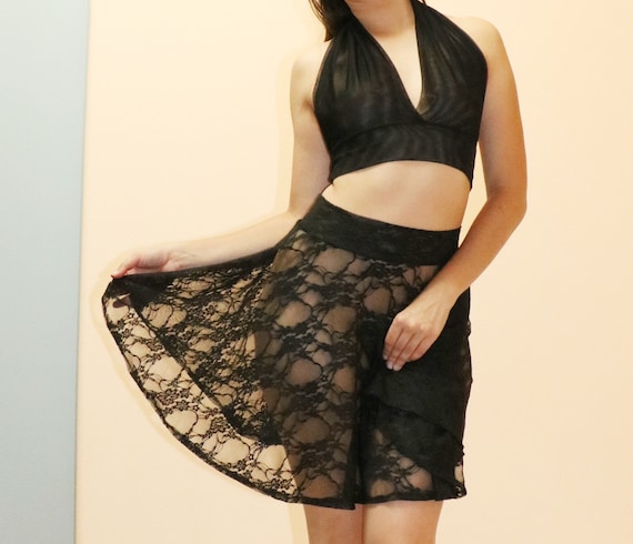 Giftful Sheer Skirt Lace Skirt for Women Gifted Friend Gift Skirted See Through Circle Skirt Etsy UK