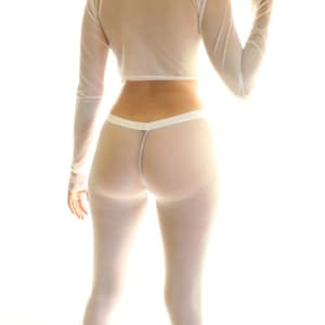 Sheer Yoga Pants, Lingerie Set, Crop Top and Leggings, See Through
