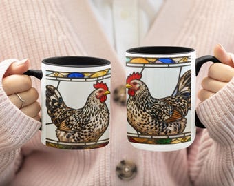 Regalo para amantes de los pollos para mamá, idea de regalo de cumpleaños, taza de pollo, regalo para mamá gallina, taza de granja, regalo de gallina para hermana, taza de animales de granja