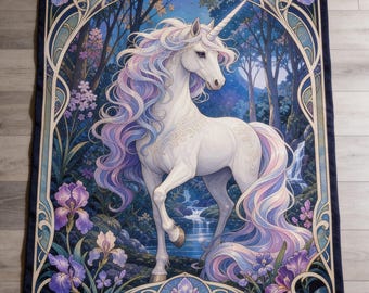 Fantasy Lover Gift for Daughter Birthday Gift Unicorn Blanket Fantasy Reader Gift for Sister Unicorn Fantasy Core Gift for Unicorn Lover