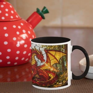 Fantasy Lover Gift for Him Birthday Gift Dragon Mug Fathers Day Gift Idea for Husband Tabletop RPG Gift for Boyfriend Dragon Lover Gift image 8