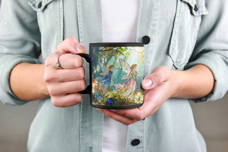 Fantasy Lover Gift for Her Birthday Gift Fairy Mug Fantasy Reader Gift for Sister Woodland Fairy Mug Fantasy Creature Gift for Fairy Lover image 6