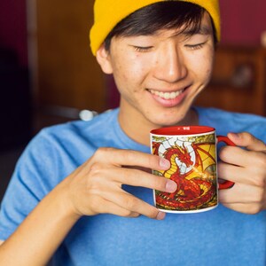 Fantasy Lover Gift for Him Birthday Gift Dragon Mug Fathers Day Gift Idea for Husband Tabletop RPG Gift for Boyfriend Dragon Lover Gift image 9