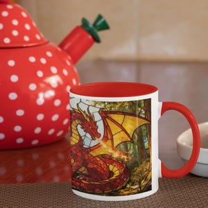 Fantasy Lover Gift for Him Birthday Gift Dragon Mug Fathers Day Gift Idea for Husband Tabletop RPG Gift for Boyfriend Dragon Lover Gift image 7