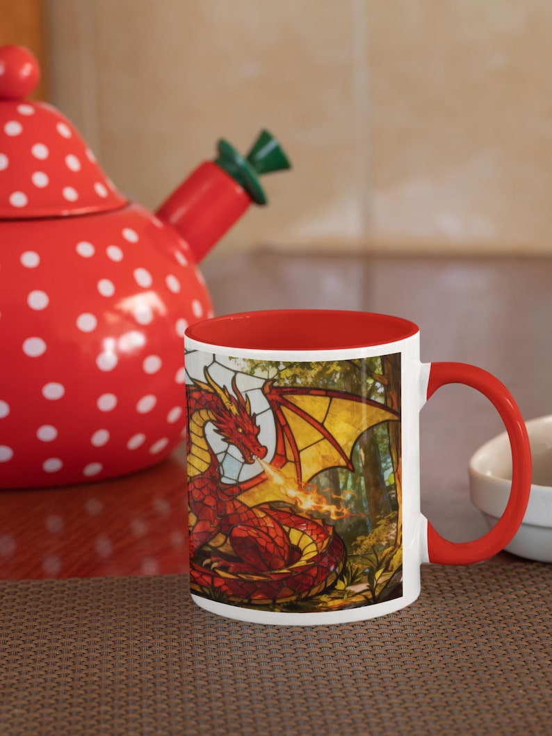 Fantasy Lover Gift for Him Birthday Gift Dragon Mug Fathers Day Gift Idea for Husband Tabletop RPG Gift for Boyfriend Dragon Lover Gift image 7