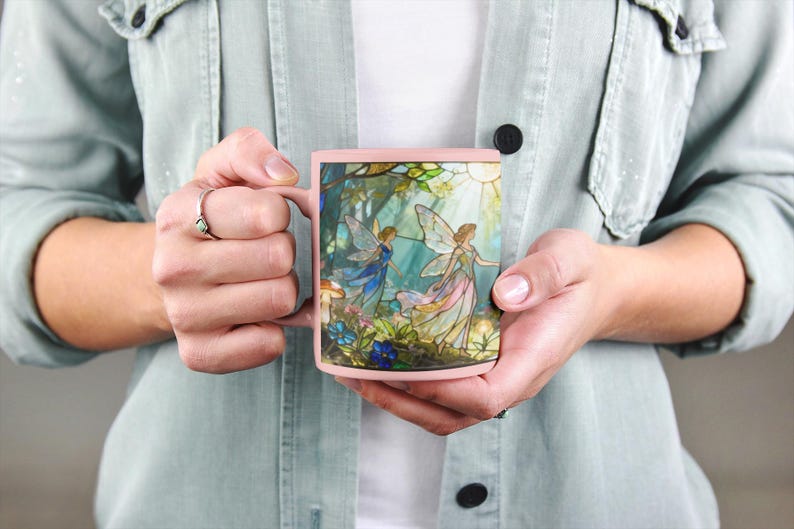 Fantasy Lover Gift for Her Birthday Gift Fairy Mug Fantasy Reader Gift for Sister Woodland Fairy Mug Fantasy Creature Gift for Fairy Lover image 4