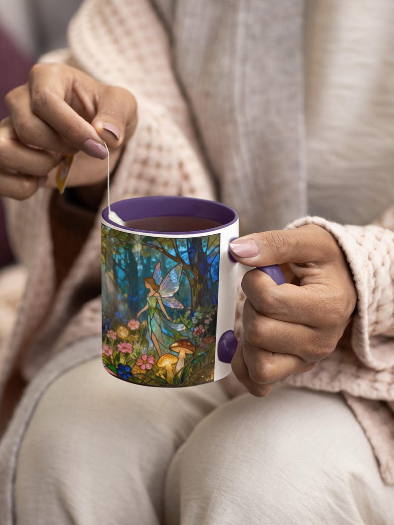 Fantasy Lover Gift for Her Birthday Gift Fairy Mug Fantasy Reader Gift for Sister Woodland Fairy Mug Fantasy Creature Gift for Fairy Lover image 8