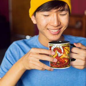 Fantasy Lover Gift for Him Birthday Gift Dragon Mug Fathers Day Gift Idea for Husband Tabletop RPG Gift for Boyfriend Dragon Lover Gift image 10