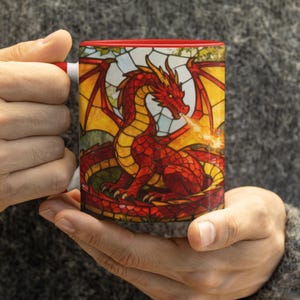 Fantasy Lover Gift for Him Birthday Gift Dragon Mug Fathers Day Gift Idea for Husband Tabletop RPG Gift for Boyfriend Dragon Lover Gift image 20