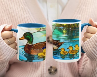 Nature Lover Gift for Mom Birthday Gift Duck Mug Mothers Day Gift Idea for Her Duck and Ducklings Cup Gift for Bird Lover Gift Wildlife Mug