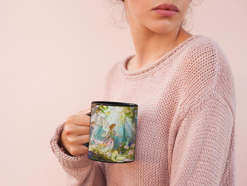 Fantasy Lover Gift for Her Birthday Gift Fairy Mug Fantasy Reader Gift for Sister Woodland Fairy Mug Fantasy Creature Gift for Fairy Lover image 12